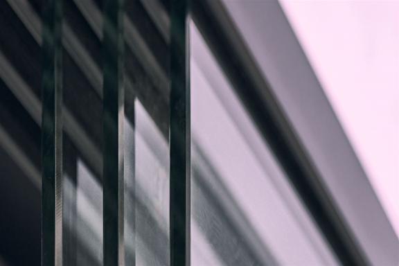 Detailansicht von Glaselementen